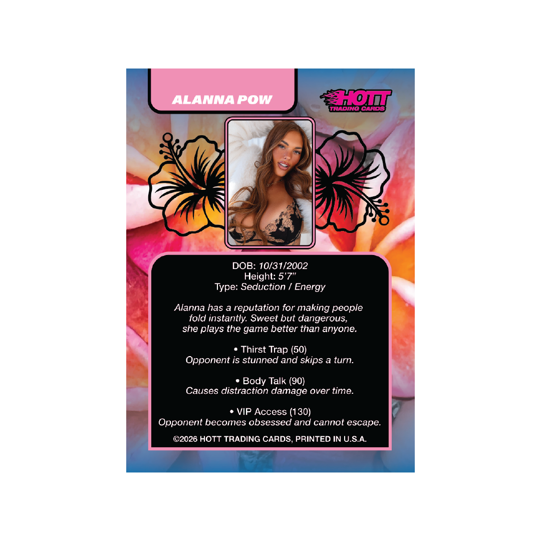 Hott Trading Card Number 32: Alanna Pow
